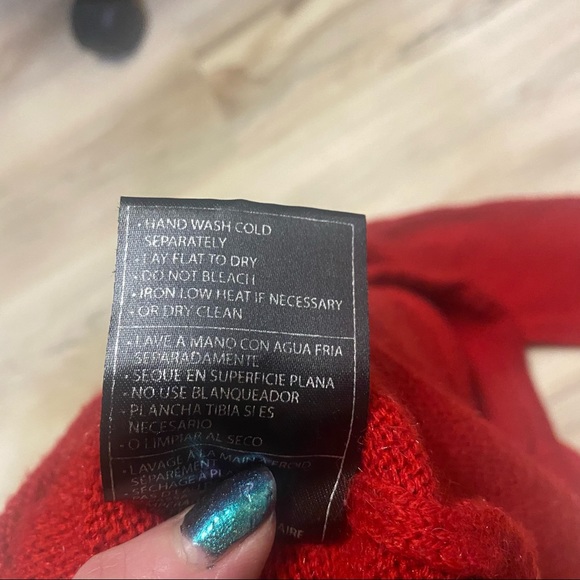 Red Zipper Cardigan/Light Jacket w/ Embellishments— Soft & Warm!!! - Picture 7 of 7